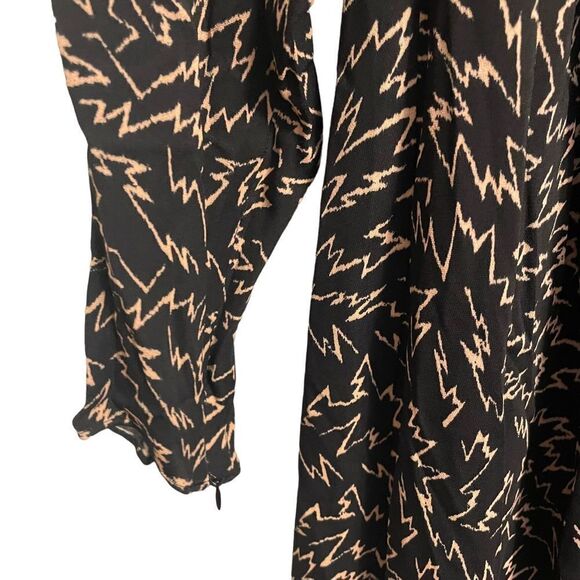 Reiss Black Julia Plunge Front Mini Dress Size 10 NWT - Picture 5 of 10